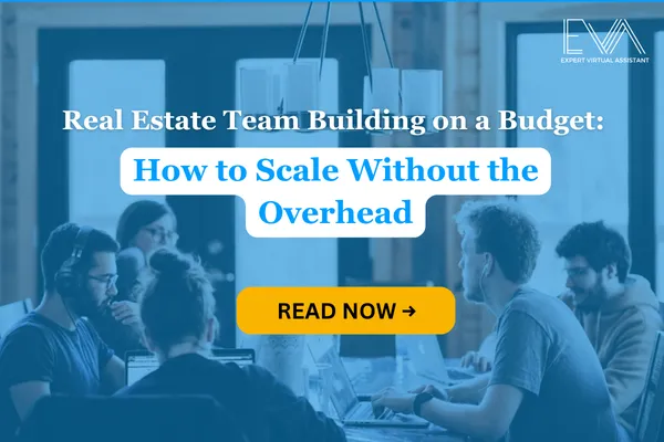 Real estate team collaborating in a modern office while building their business