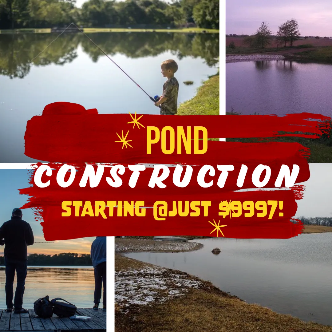 fishing pond construction near henry county, IL