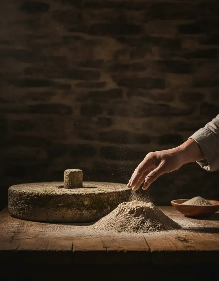 Mouture artisanale sur meule de pierre