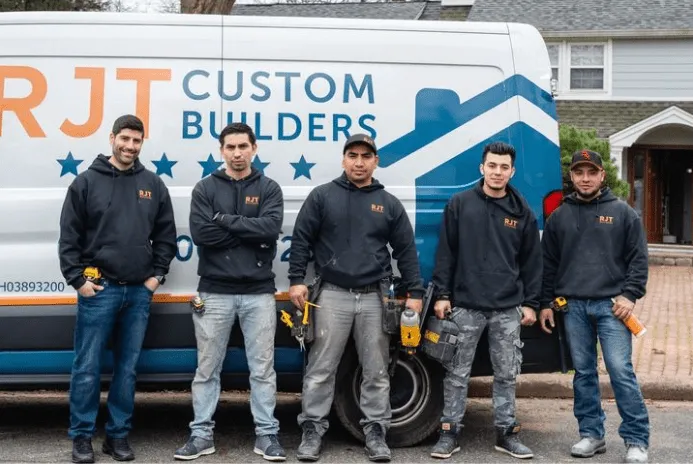 a group of expert contractors with their truck