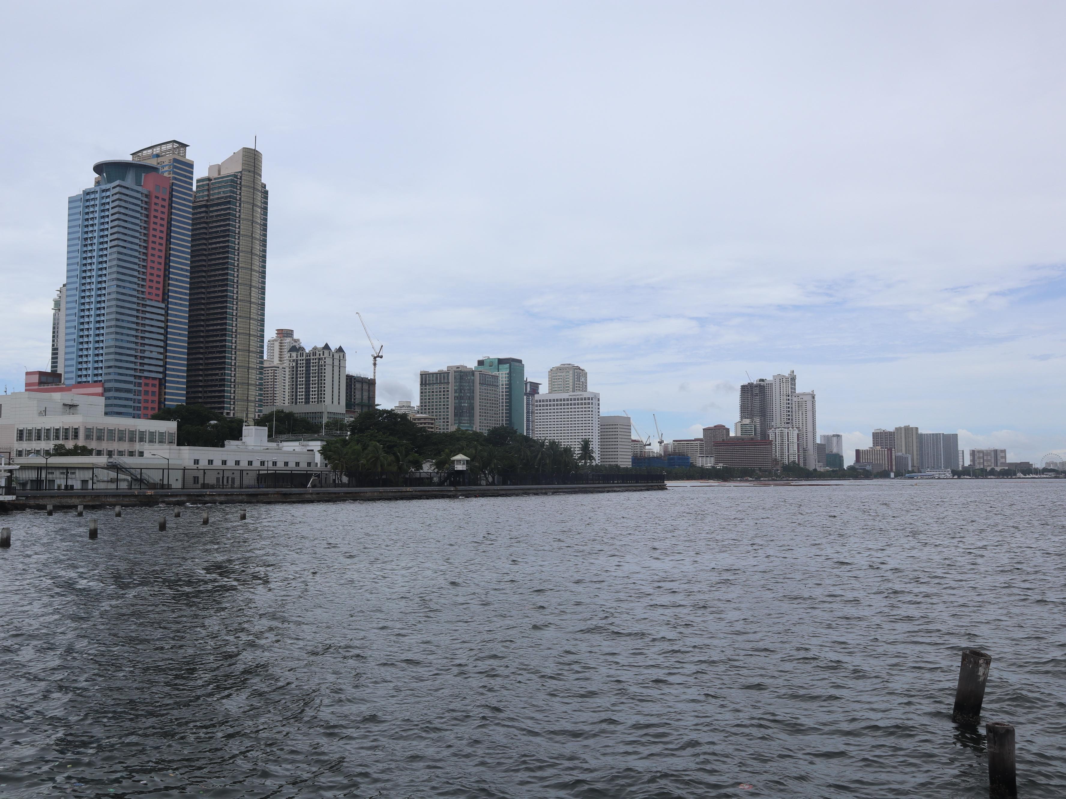 Manila Bay skyline, Roxas Boulevard, Metro Manila, Philippines