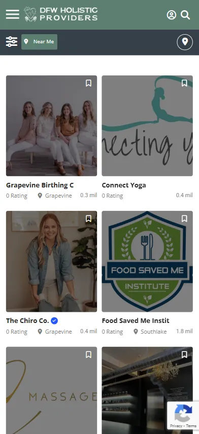 DFW Holistic Providers directory listings screenshot