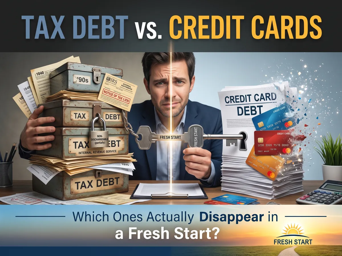 tax debt vs credit cards bankruptcy