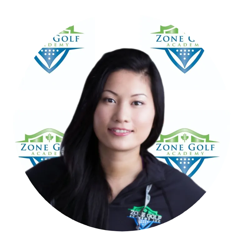 Golf coach Christa teaching golf lessons in Vancouver BC