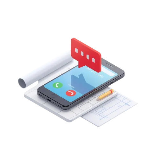 Icon representing a contractor missing leads due to busy phone lines.