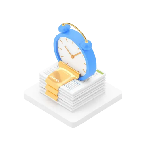 Icon representing a contractor overwhelmed with admin paperwork and slow follow up.