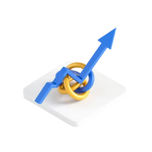 Icon showing stalled growth for contractor businesses stuck at one to five million.