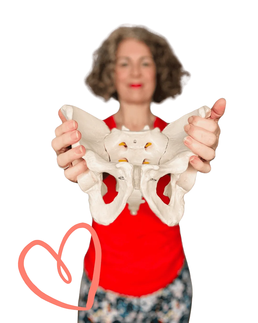 Claire holding a pelvic floor
