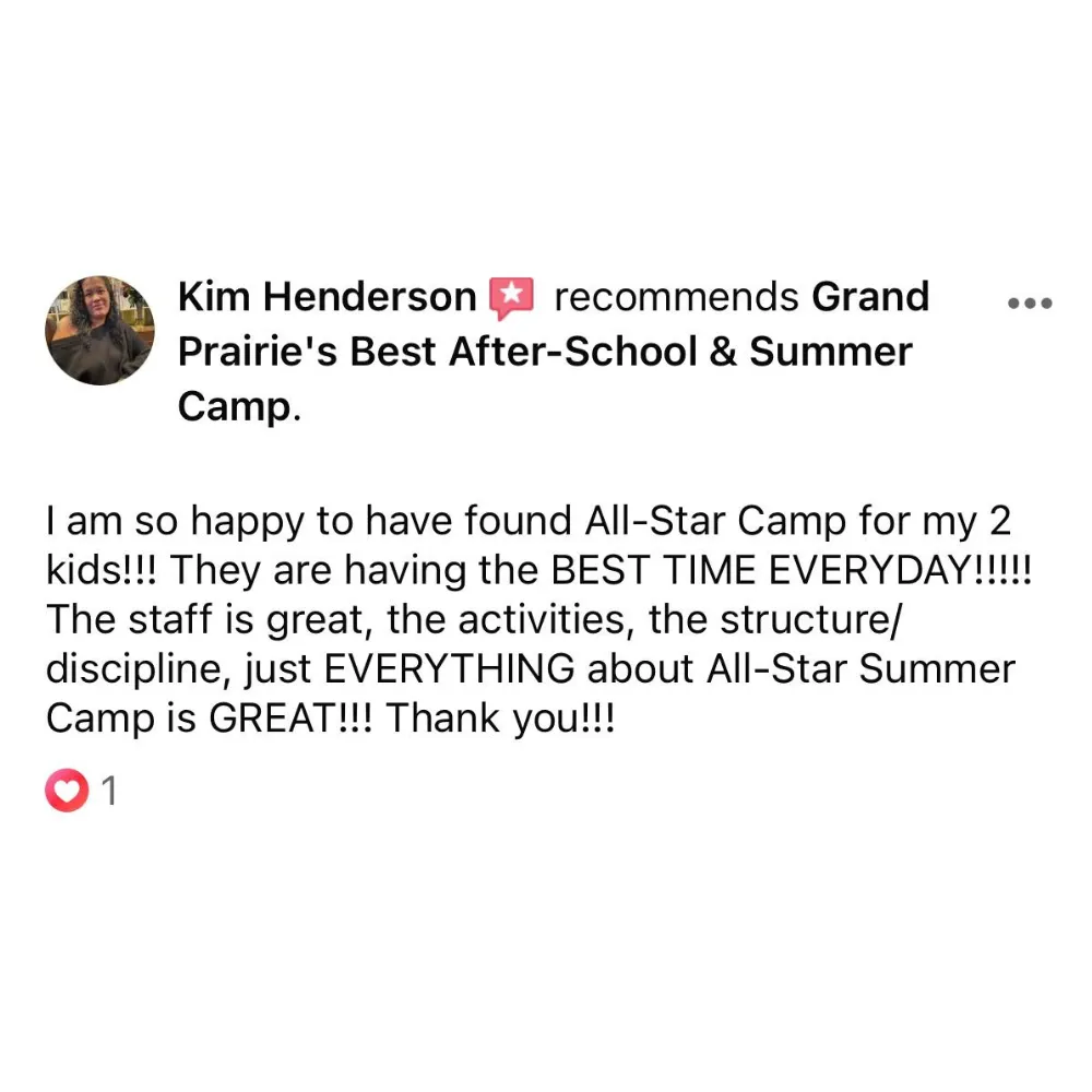 5 Star Review For All-Star Academy Summer Camp