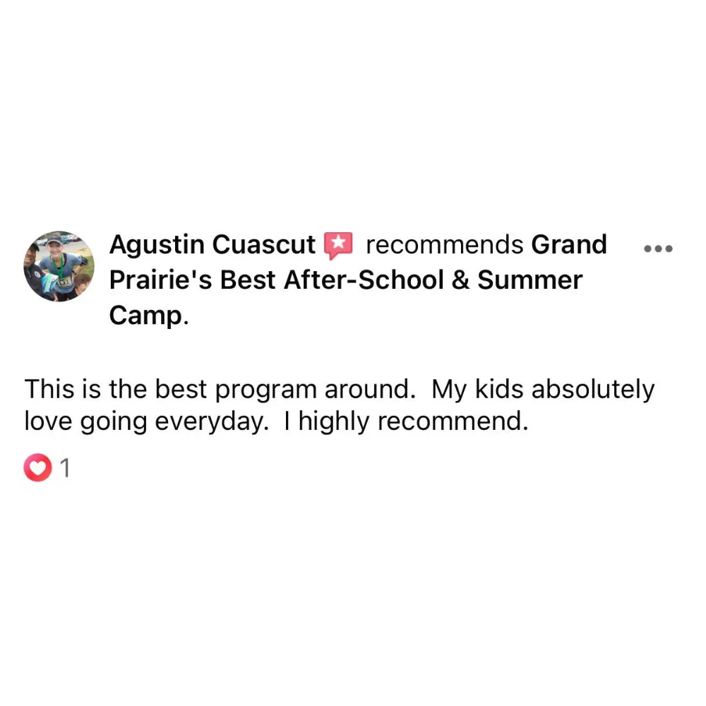 5 star review for our Sumer Camp