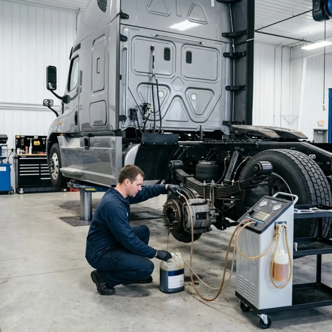 Brake Fluid Change and System Flush for Trucks By I-55 Truck and Trailer Repair
