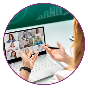 Step 1 - Learn - Woman n video conferencee