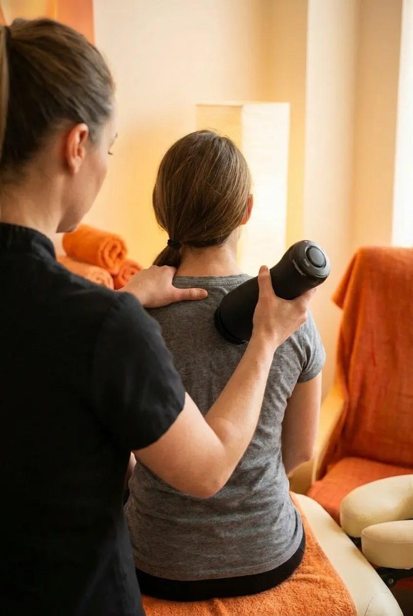 Woman meditating cross-legged on the floor at home.