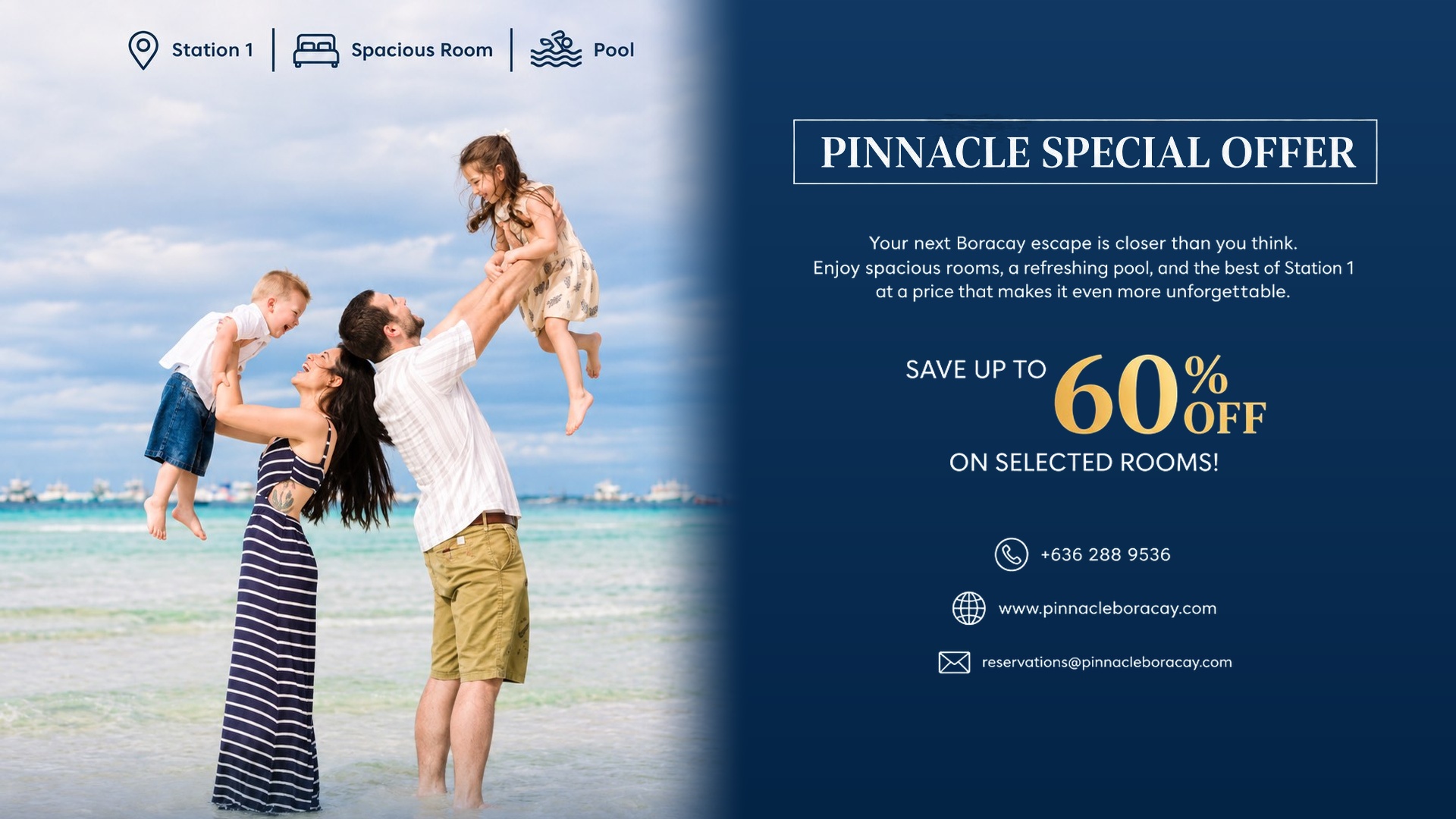 Pinnacle Resorts and Villas Boracay luxury pool and tropical resort view