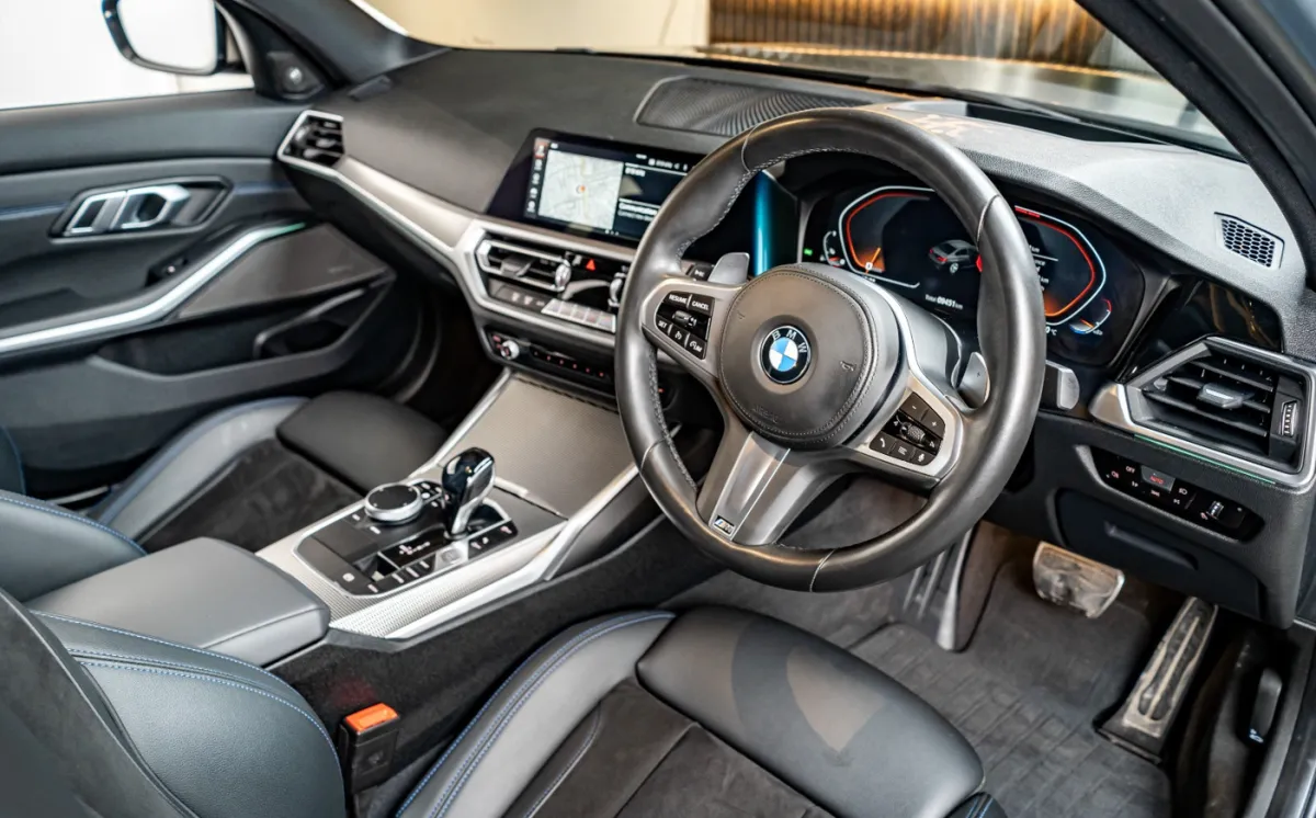 Luxury vehicle interior with personalized detailing touches