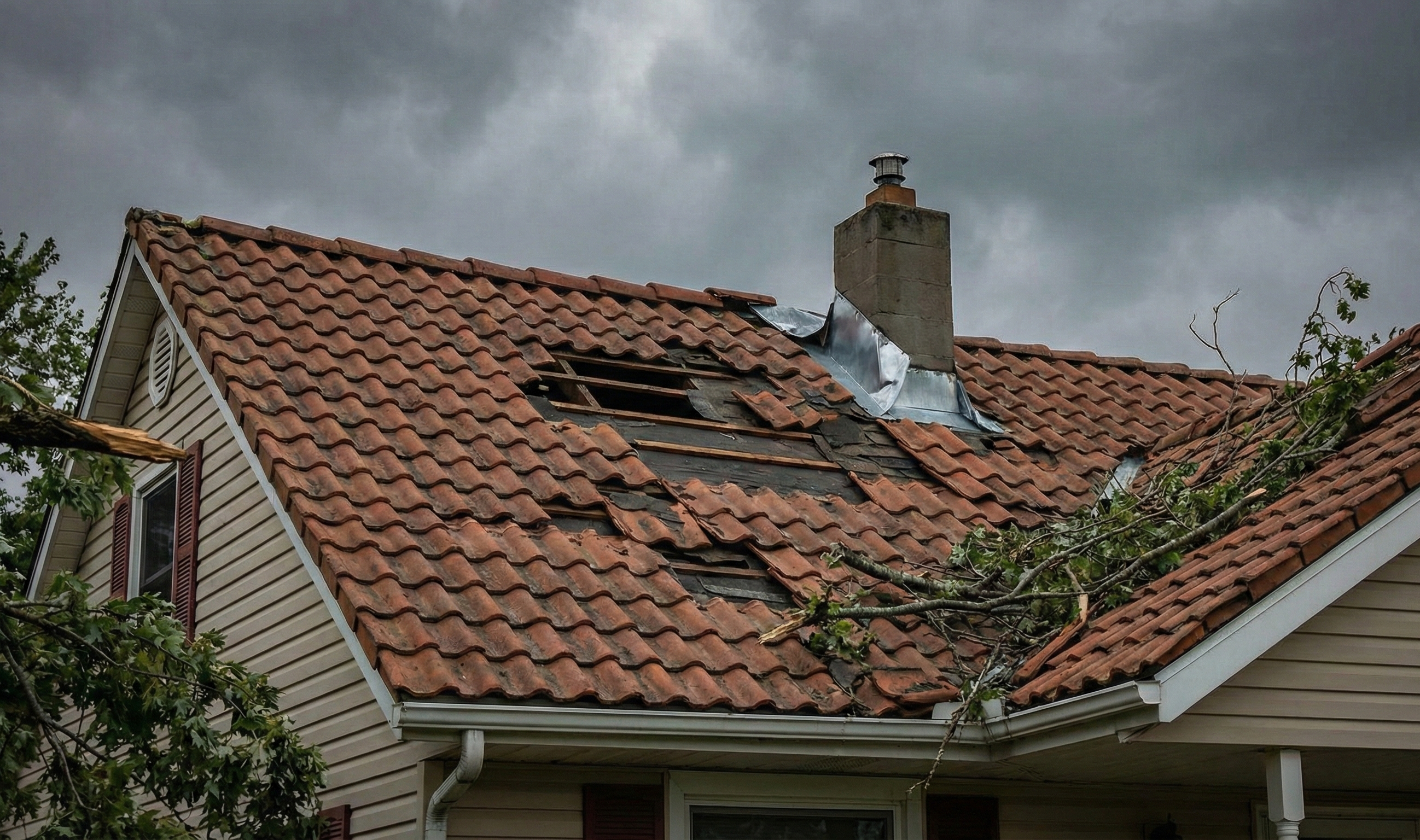 a building that has a very large v on the side of it