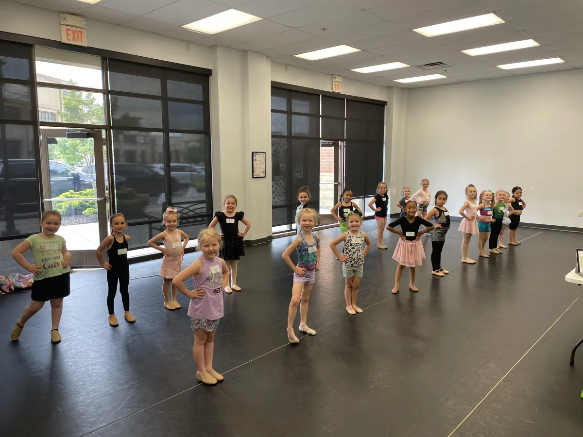 Four to Six year old Dancers in dance studio ready for auditions