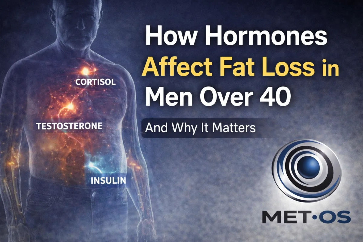 man over 40 affected by hormones causing belly fat and slow metabolism