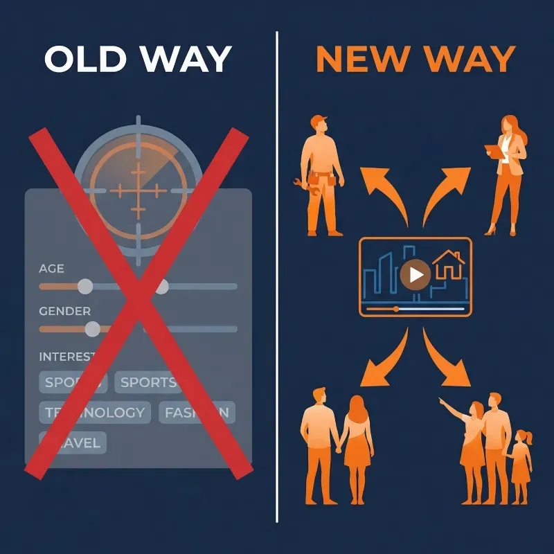 old way versus new way of running Meta Ads for Riverview home service businesses