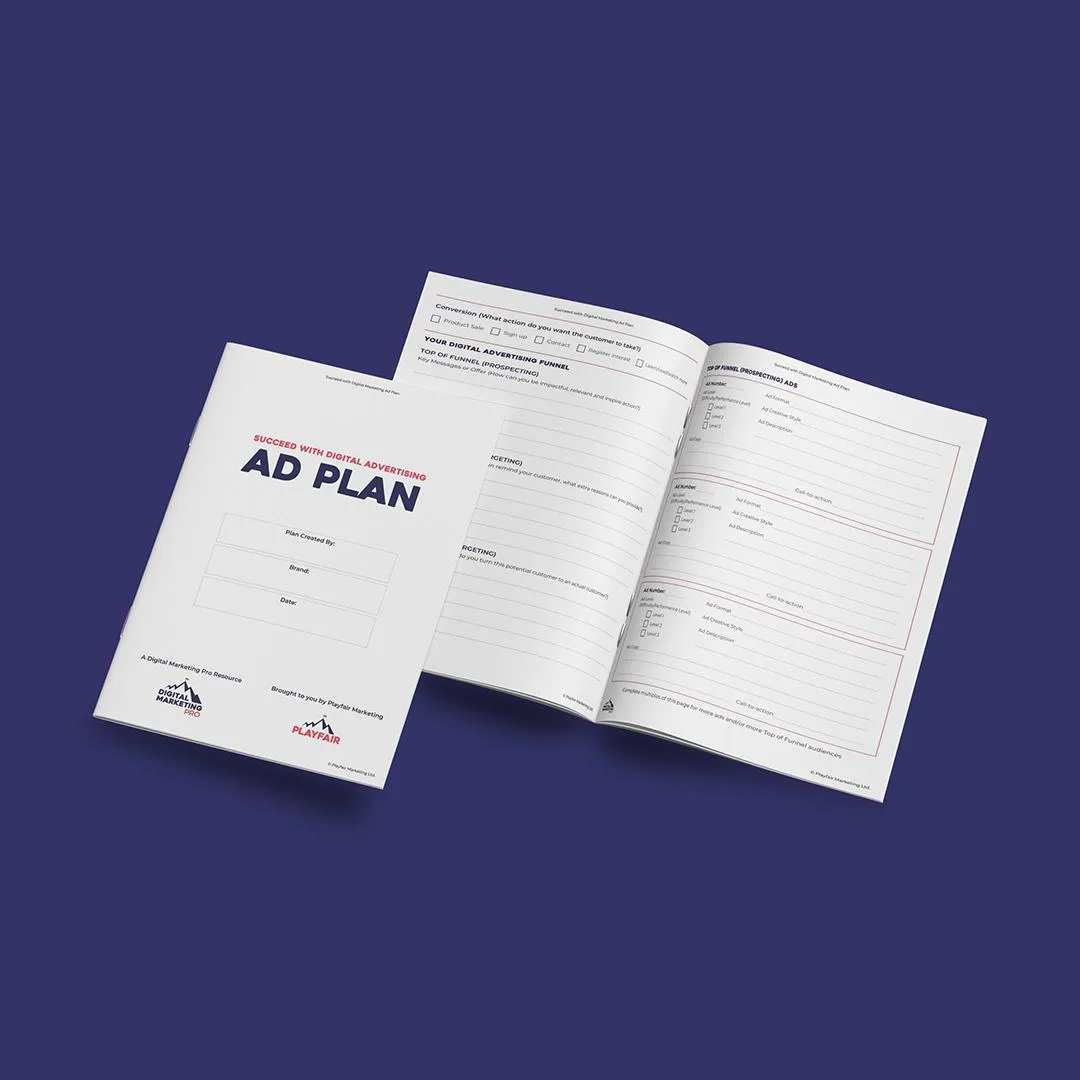 Ad Plan Template document mockup