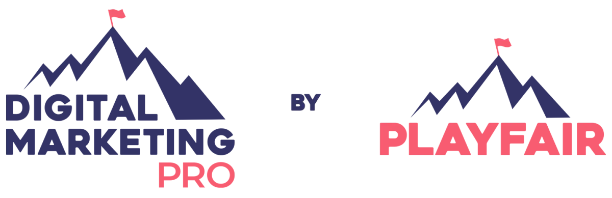 Digital Marketing Pro logo next to Playfair Marketing logo