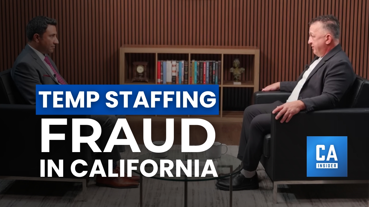 Siamak Khorrami interviewing Mike DiManno on California Insider about temporary staffing fraud and workers’ compensation loopholes in California’s staffing industry.