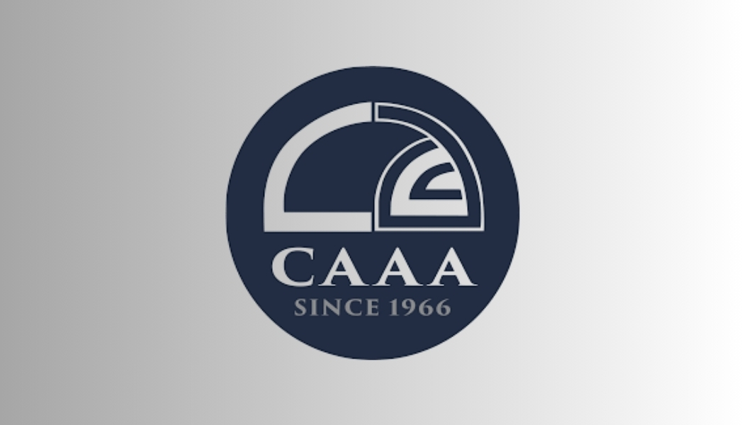 California Applicants' Attorneys Association (CAAA) logo — a dark navy circular emblem with a stylized geometric design and the text "CAAA Since 1966" on a gray gradient background.