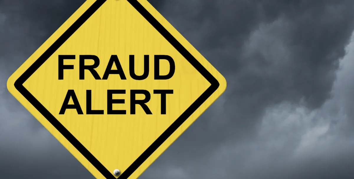Minimalist visual representing staffing industry fraud, featuring abstract elements of documents, digital data, and warning indicators to symbolize hidden risks and compliance issues.
