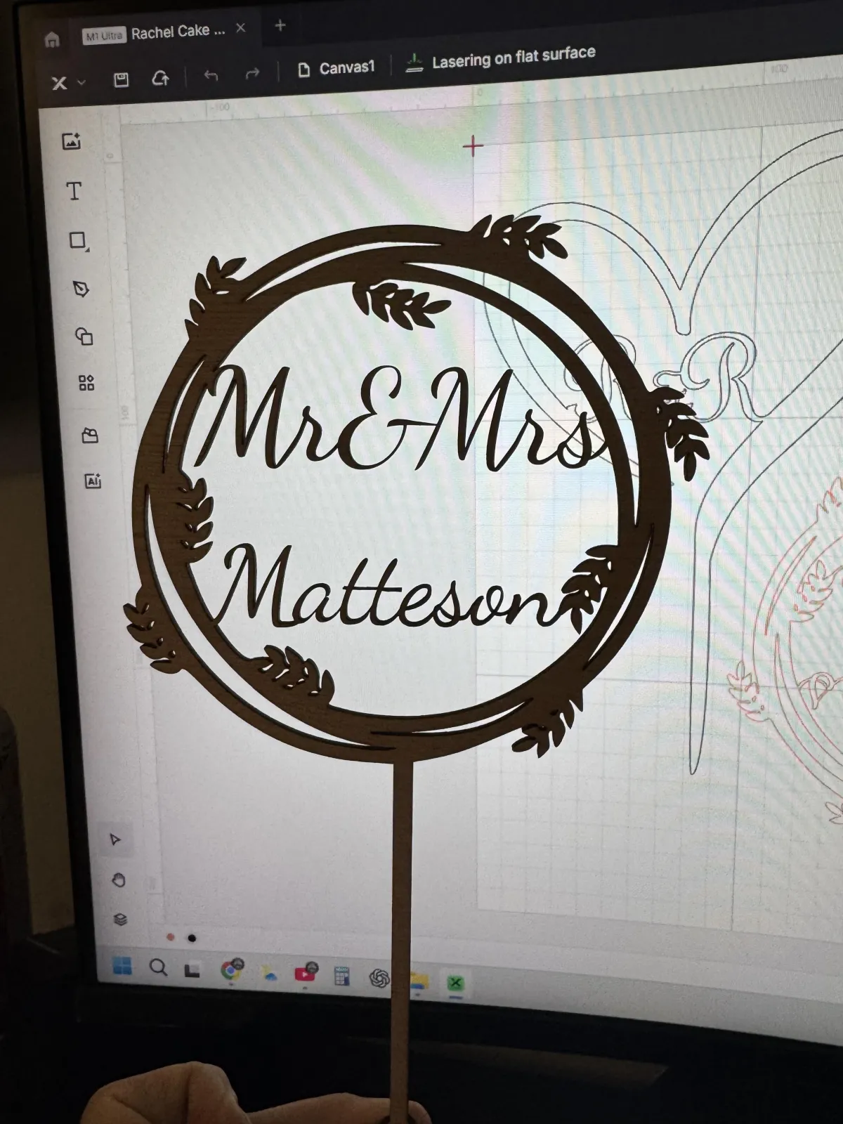 custom engraved wedding cake topper near me