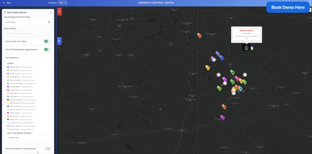Dispatch Native routing image