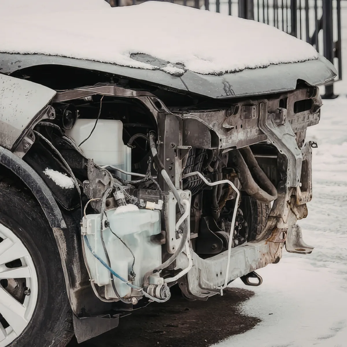 pothole on road in London, Ontario
