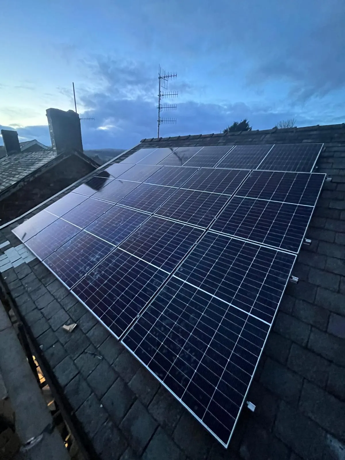 Our solar installers in Pontypool fitted these panels on a roof