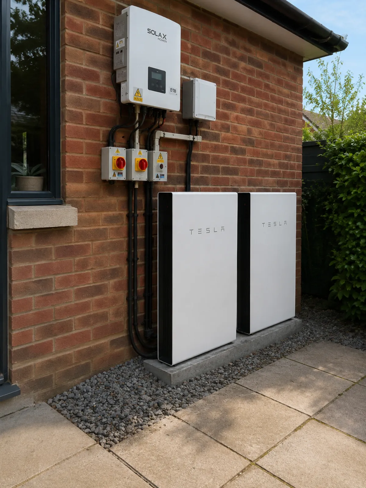 Tesla solar battery storage we installed in Pontypool