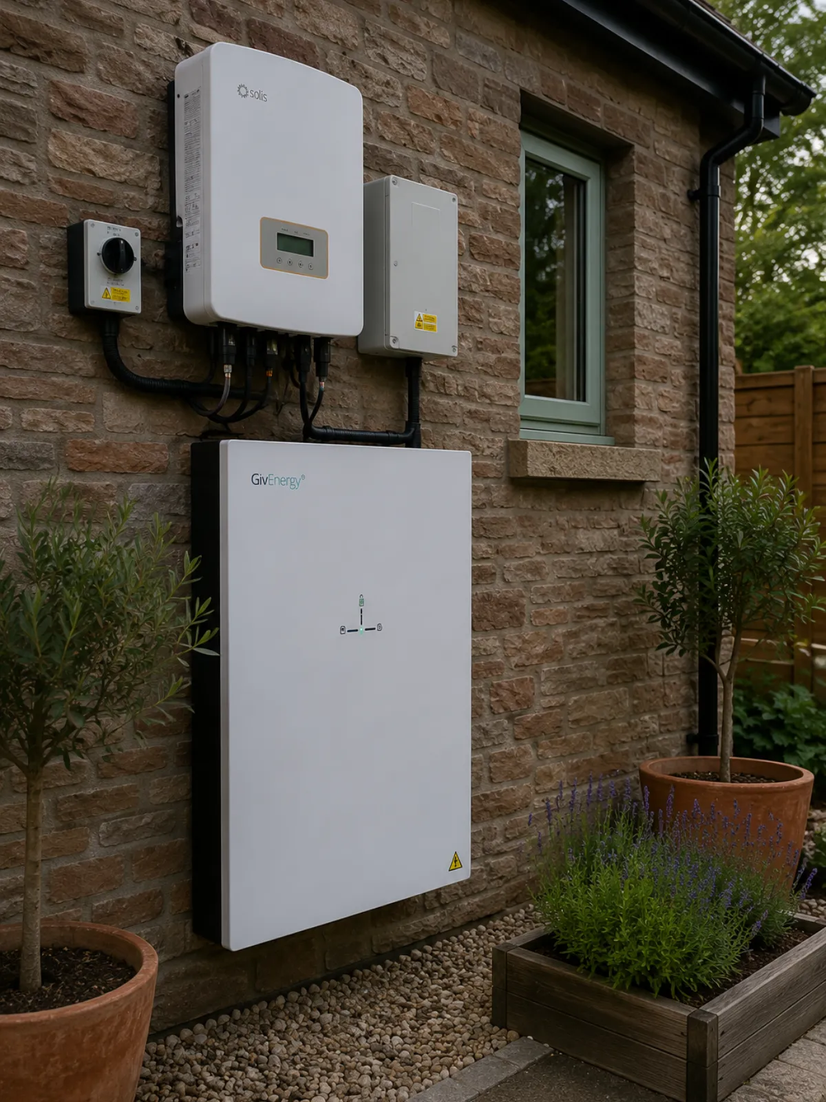 Outside solar battery storage