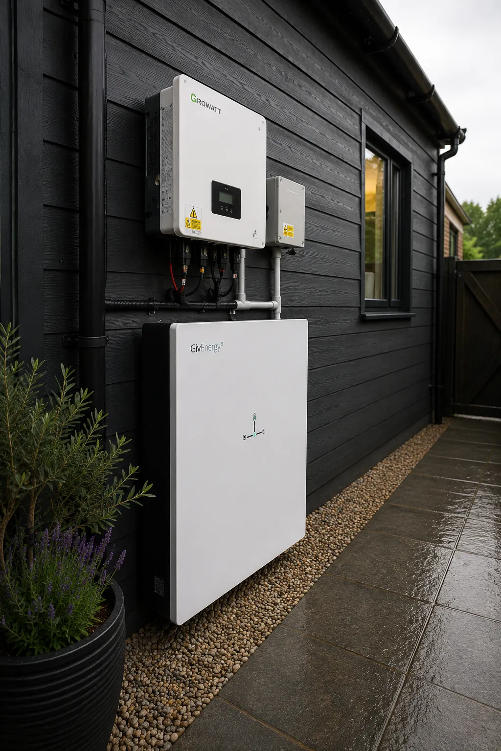 External solar battery storage we installed in Pontypool