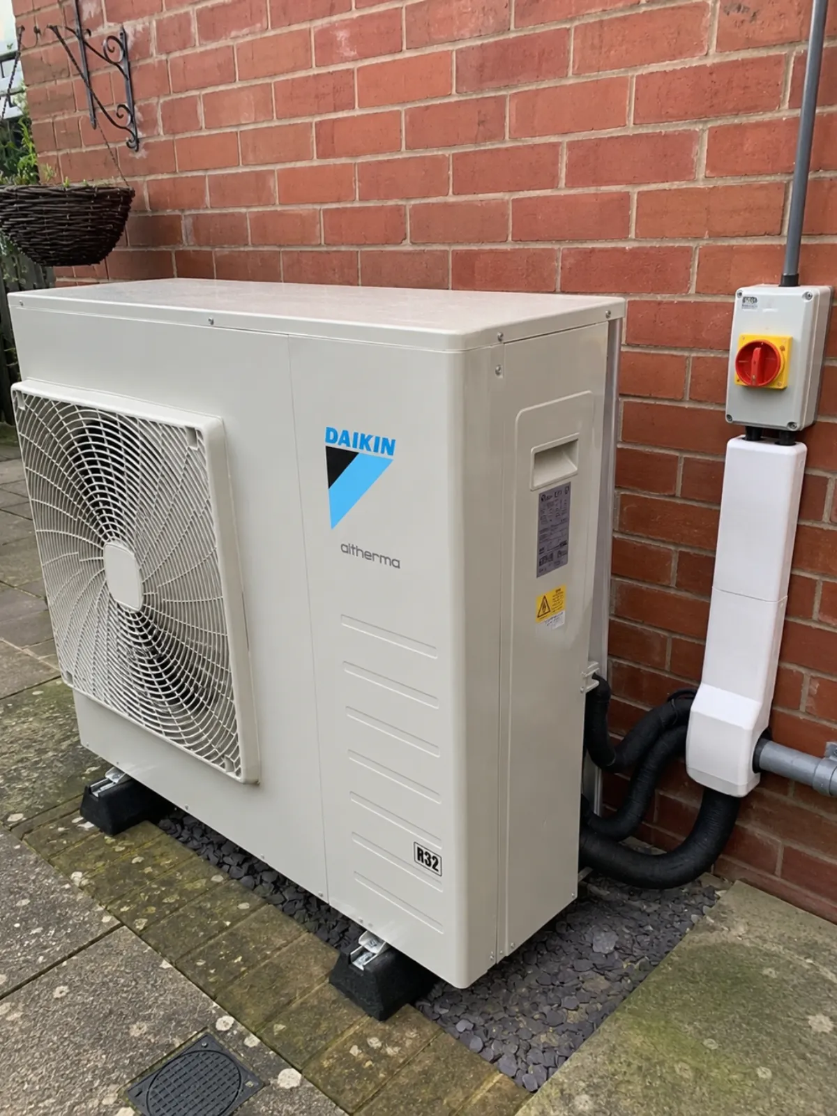  An air source heat pump we installed in Pontypool