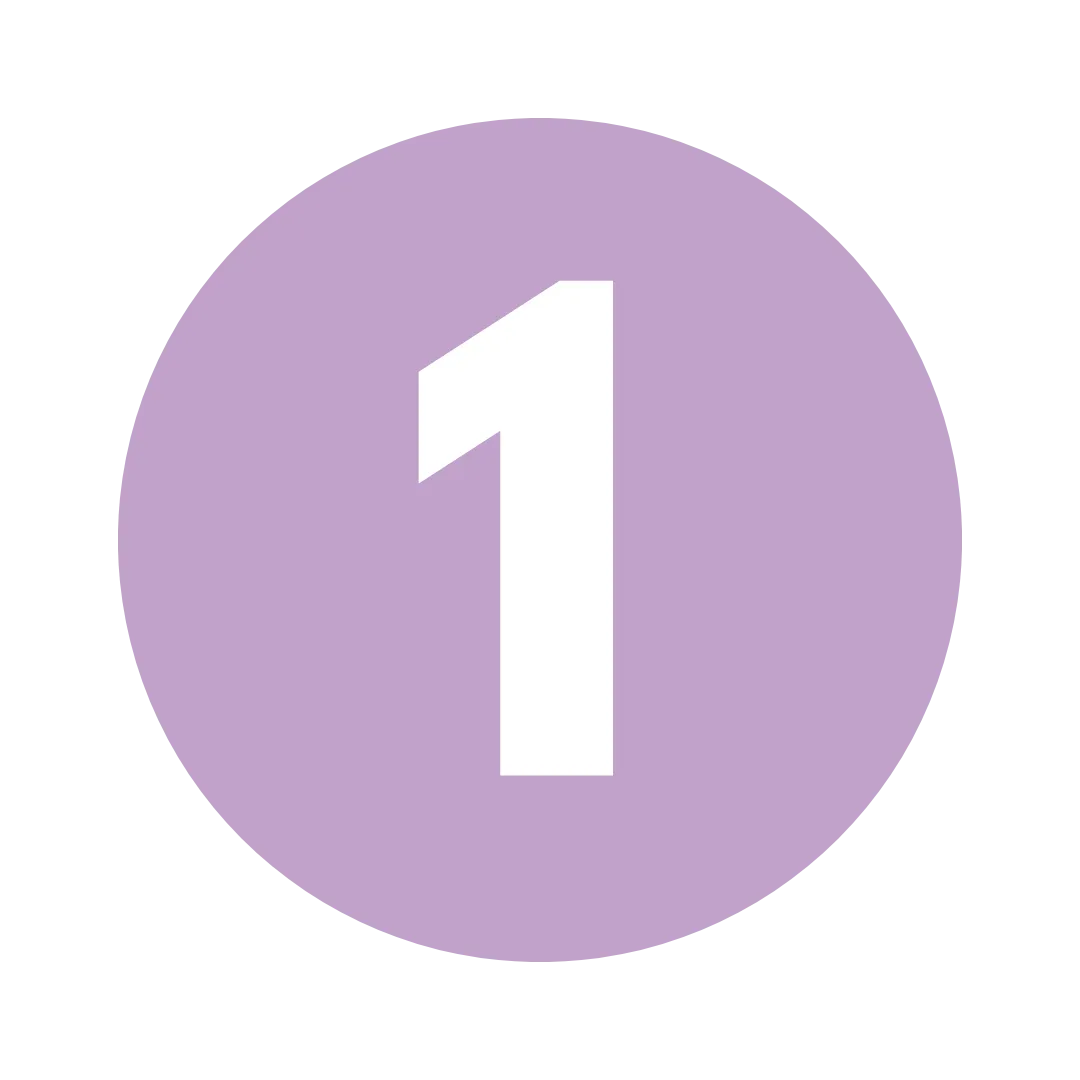 number 1 in purple circle