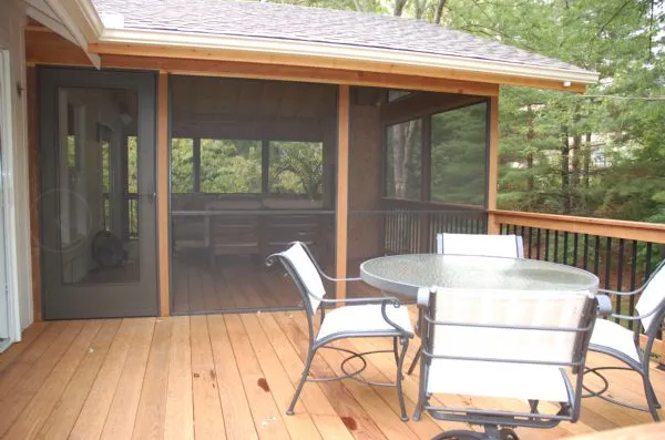 Conversion of existing covered deck into screened room in Charlotte, NC