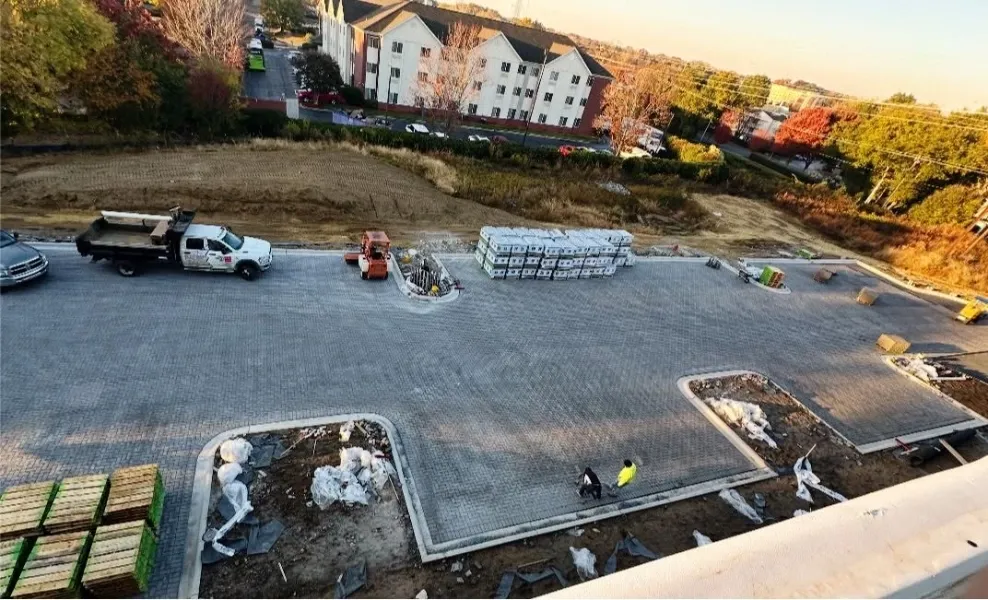 driveway pavers in front of garage