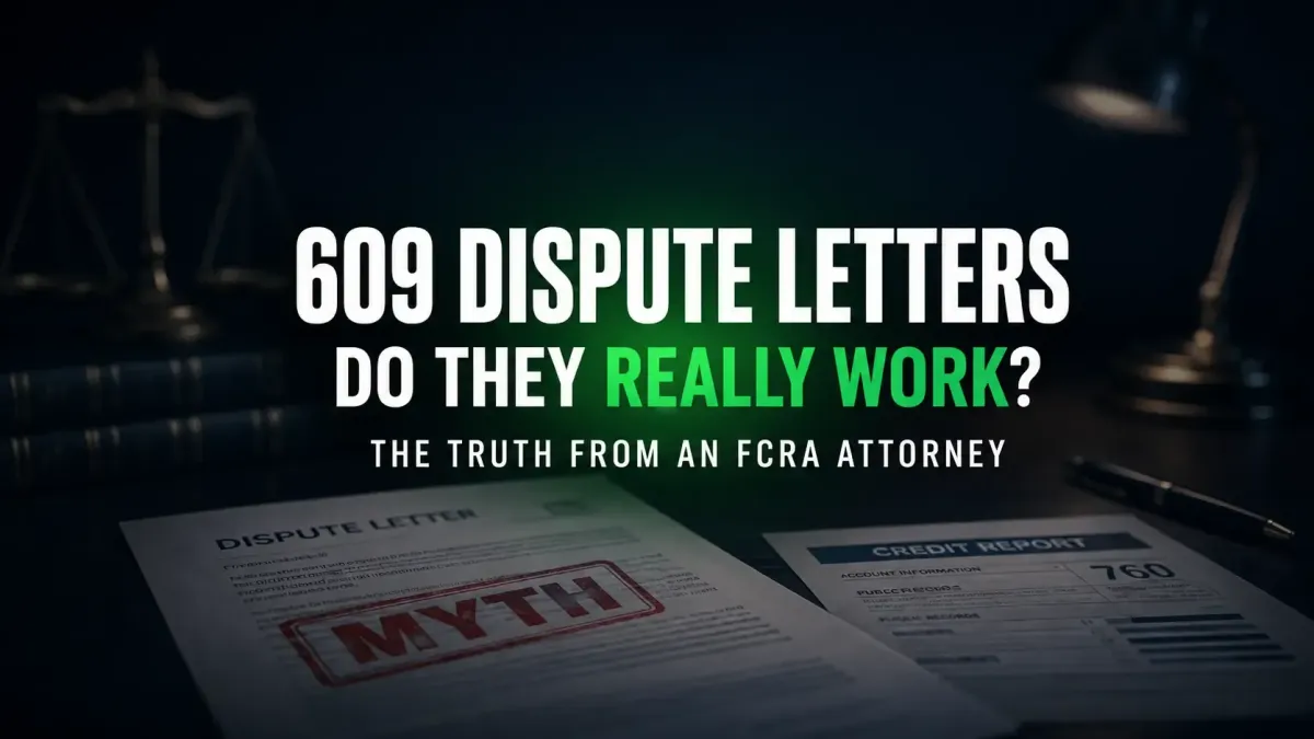 Do 609 Dispute Letters Really Work? An FCRA Attorney Explains