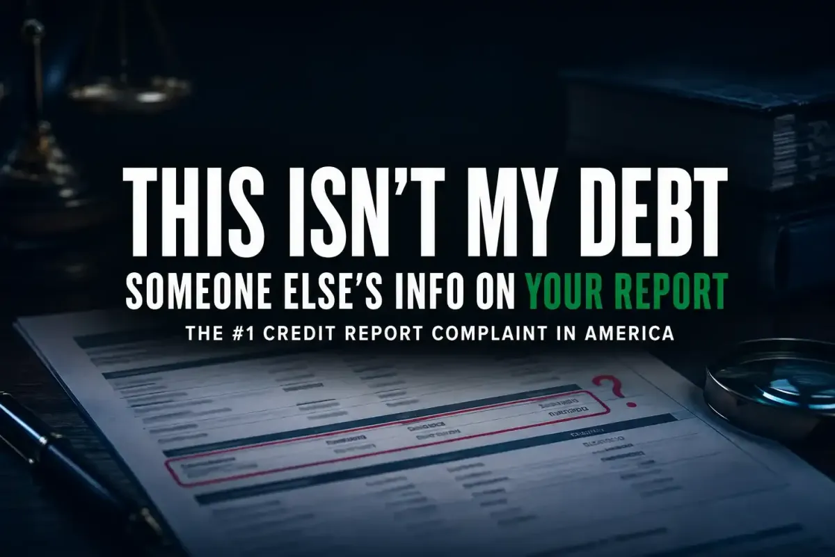 Not My Debt Someone Else's Info on My Credit Repor