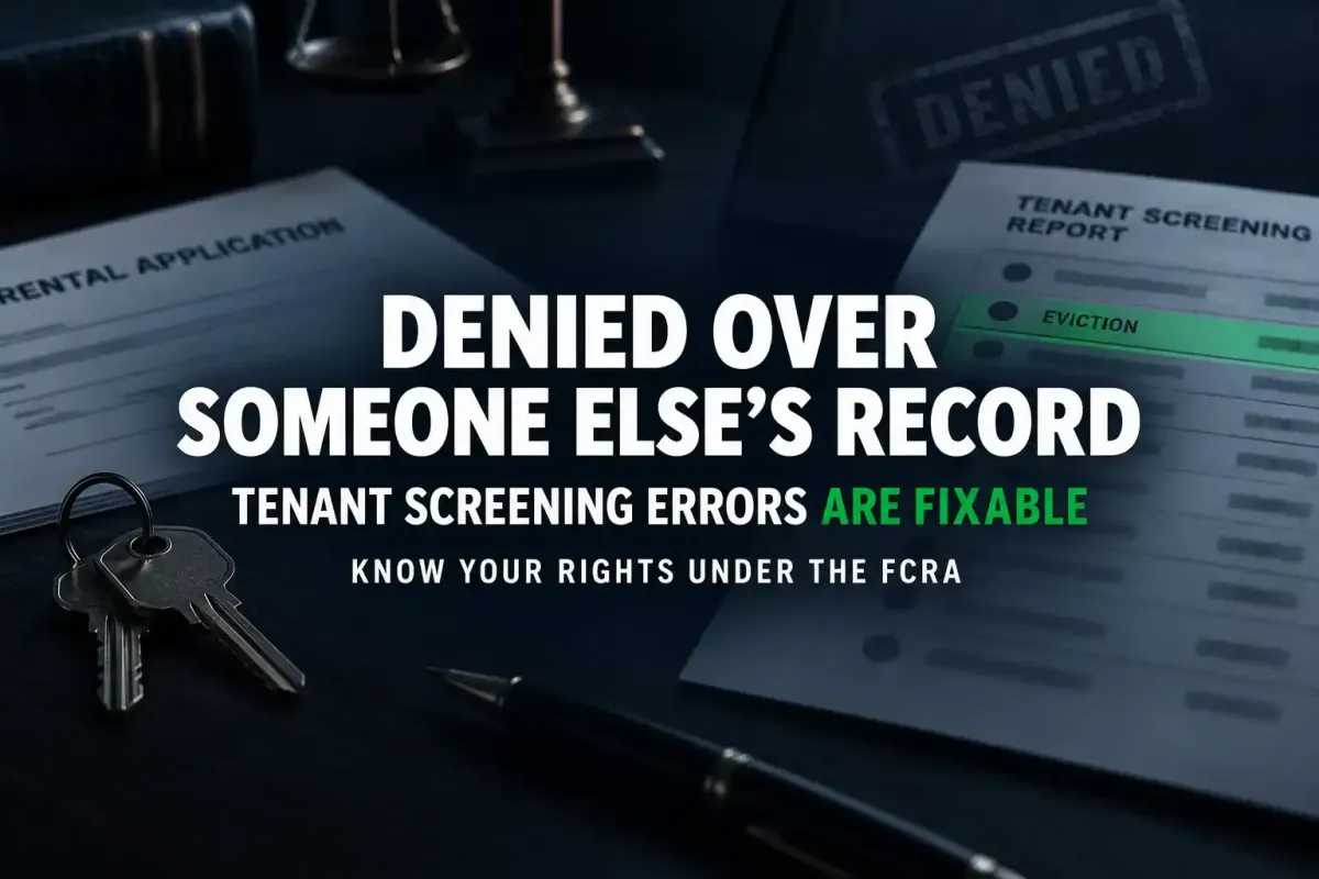 Denied an Apartment Over a Tenant Screening Error