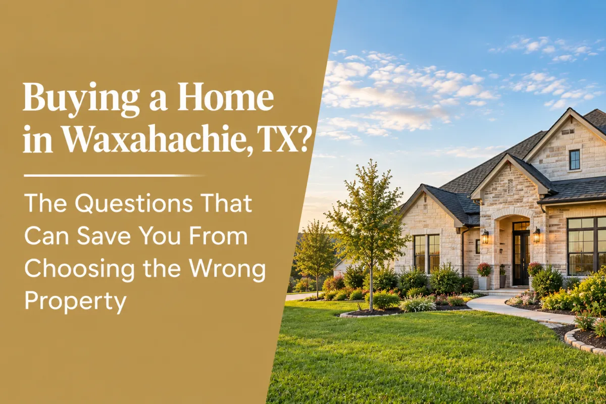 Buying a home in Waxahachie TX with a modern residential property and neighborhood