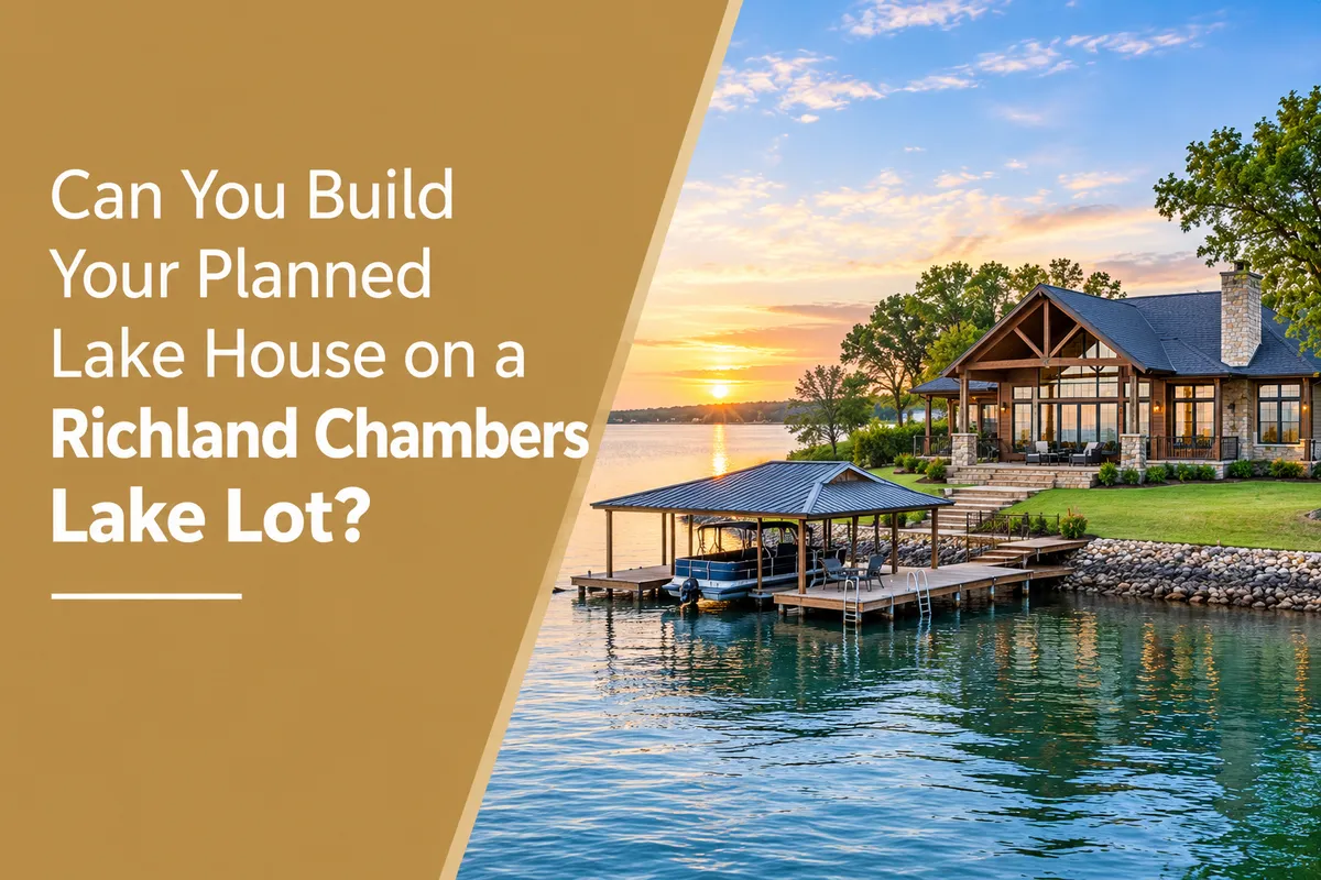 Richland Chambers Lake lot for a planned lake house in Texas