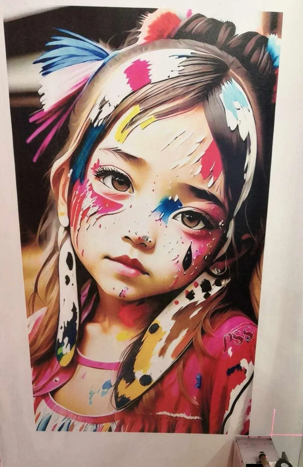 girl print on wall