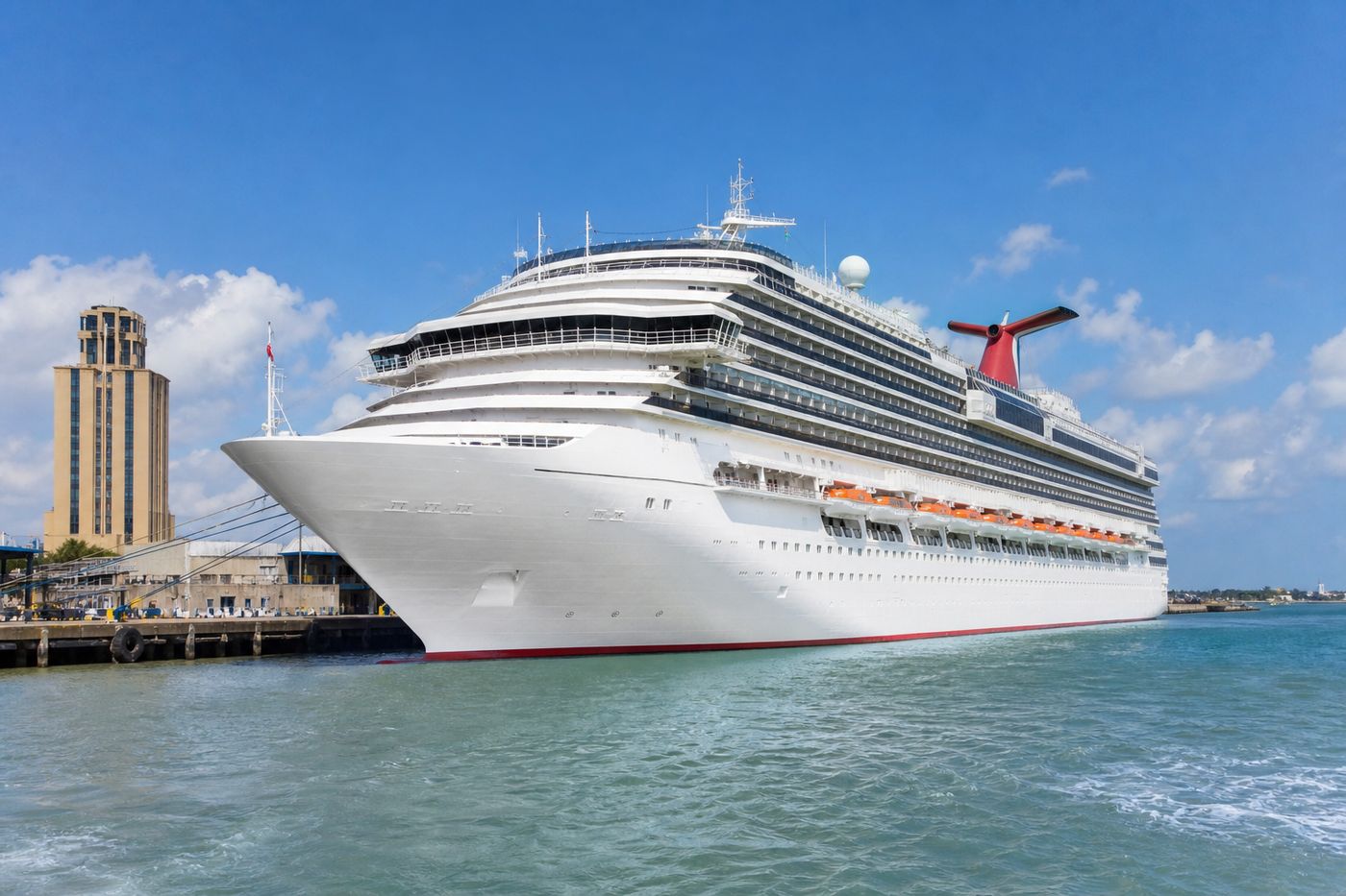 Carnival cruise ship docked at Galveston
