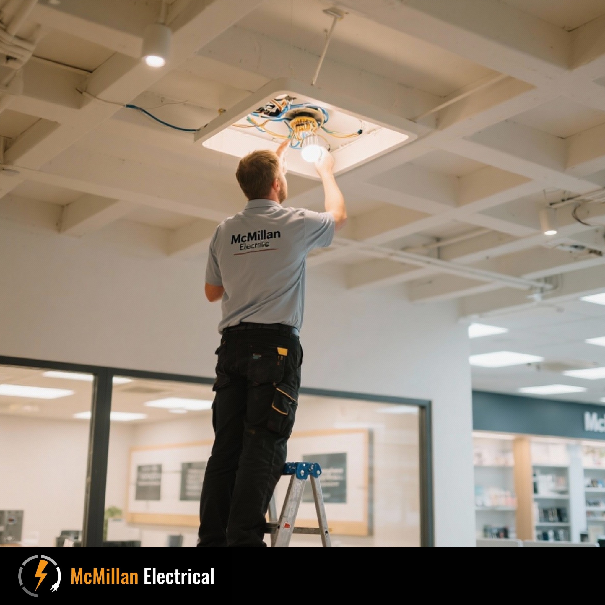 Qualified electrician in Redhill and Reigate testing a consumer unit to diagnose electrical faults and prevent downtime — McMillan Electrical.