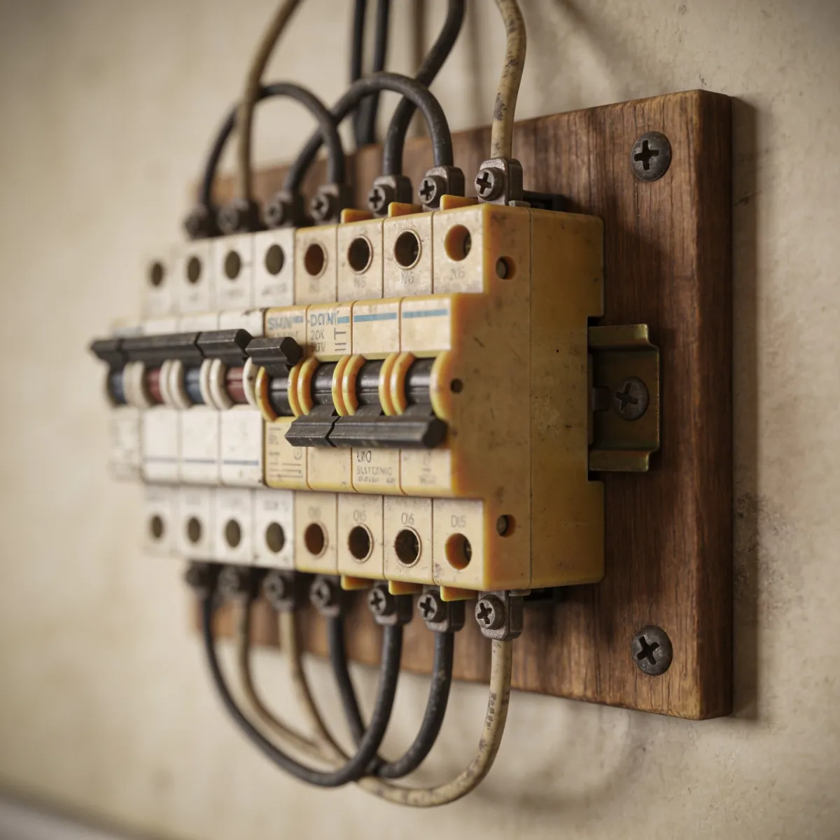 Old outdated fuse board in a Horsham period property — a common sign that a consumer unit upgrade is needed