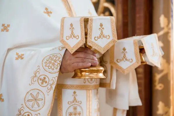 Chalice for communion in the Orthodox monastery