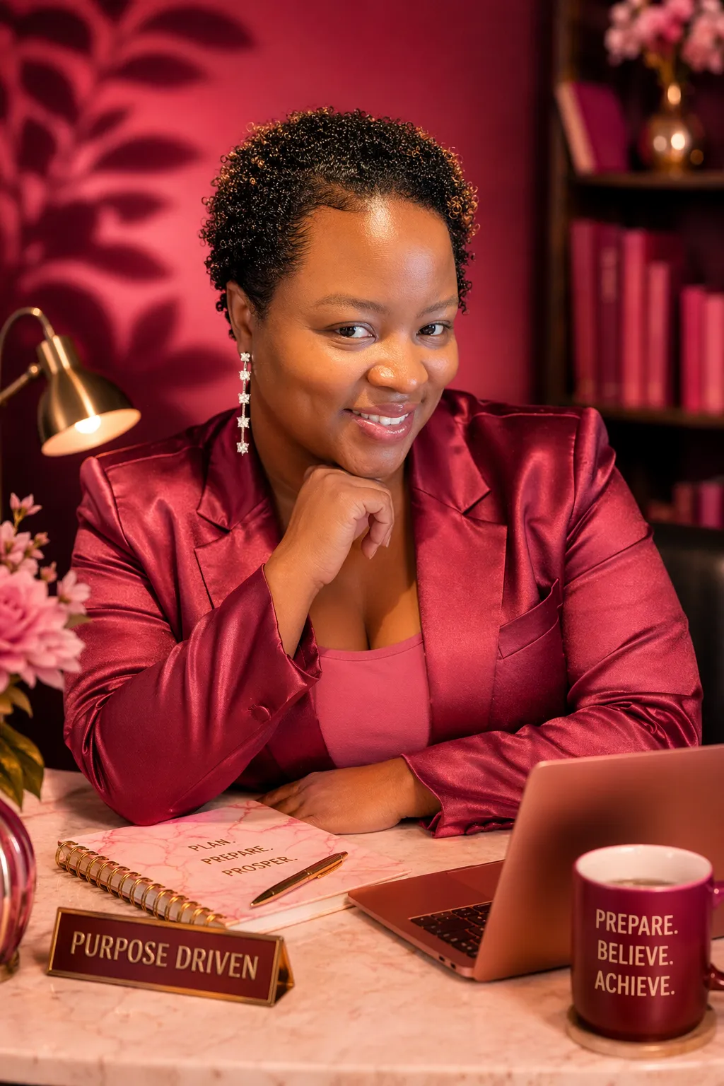 Founder portrait in soft, feminine tones